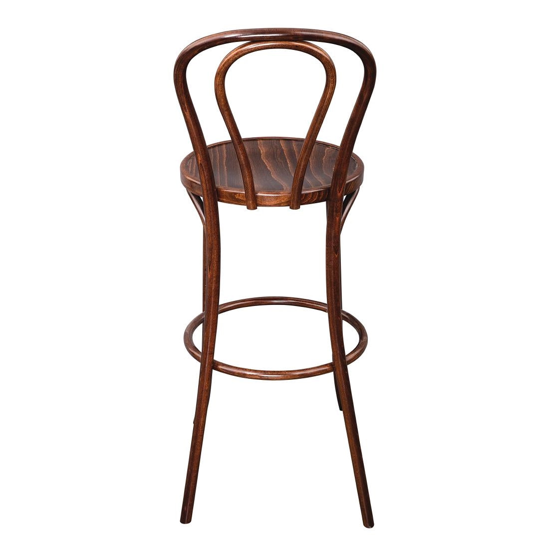 Tabouret haut bistro en bois courbé Fameg noyer - Fameg - CW012