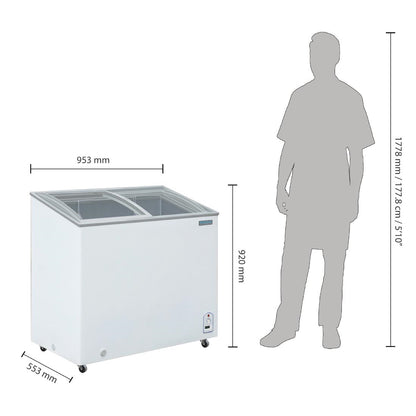 Congélateur coffre vitré Polar Série G 200L - Polar - GM498