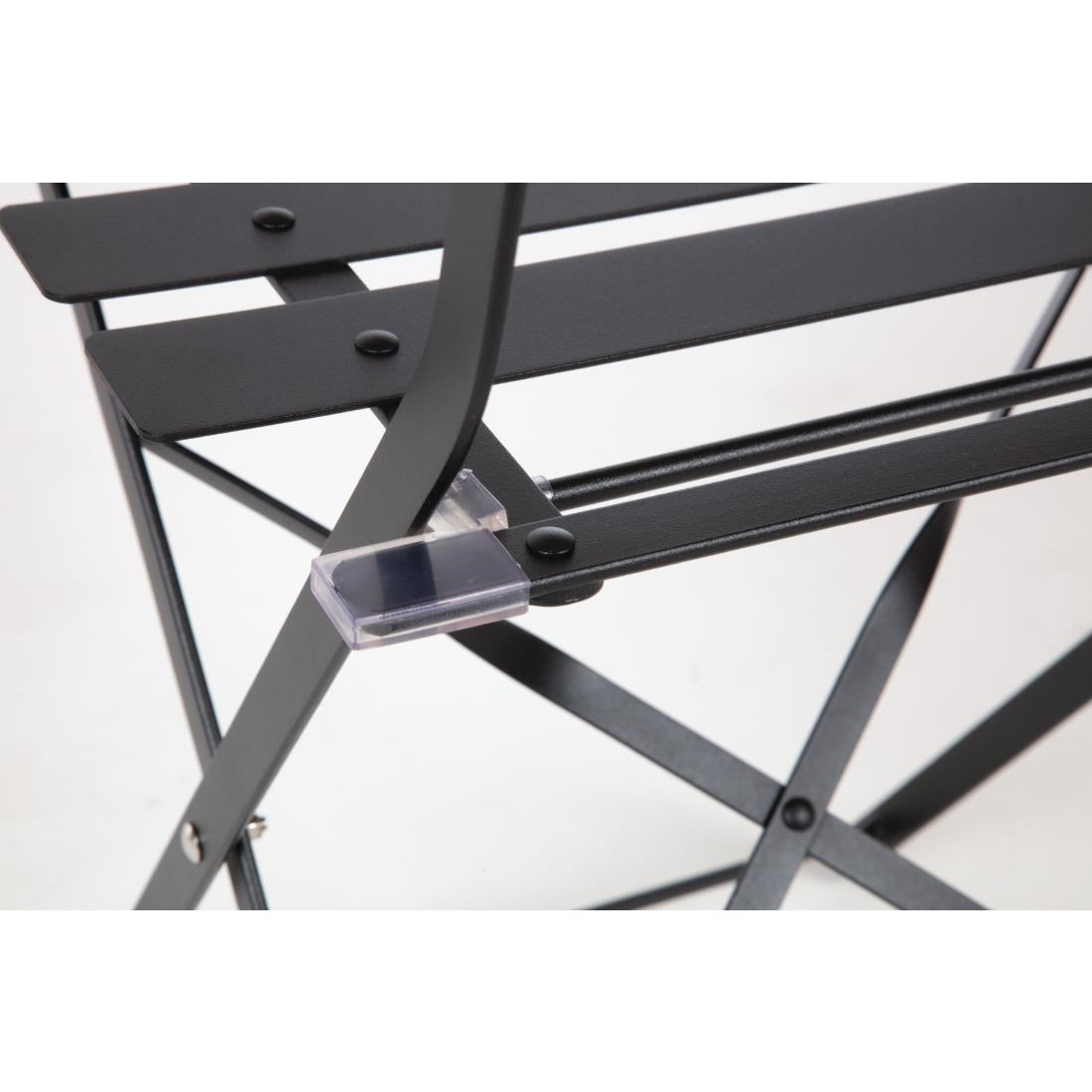 Chaises de terrasse pliantes en acier Bolero noires (Lot de 2) - Bolero - GH553