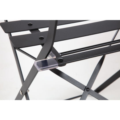 Chaises de terrasse pliantes en acier Bolero noires (Lot de 2) - Bolero - GH553