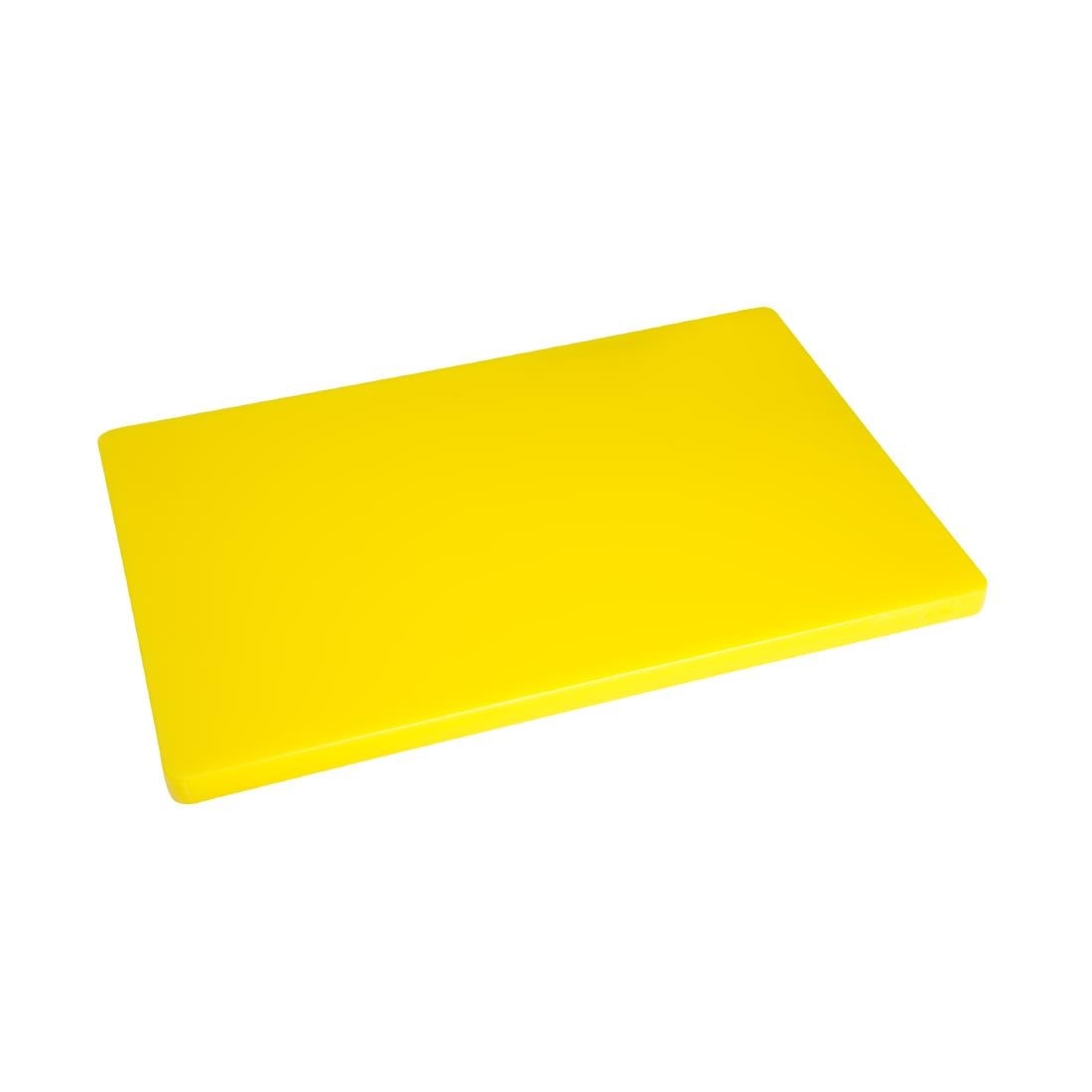 Grande planche à découper épaisse basse densité Hygiplas jaune - Hygiplas - HC884