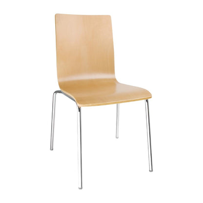 Chaises dossier carré couleur naturelle Bolero (lot de 4) - Bolero - GR342