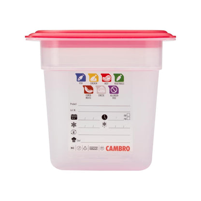 Bac en polypropylène Cambro Safetrak IML GN 1/4 150mm - Cambro - JN514