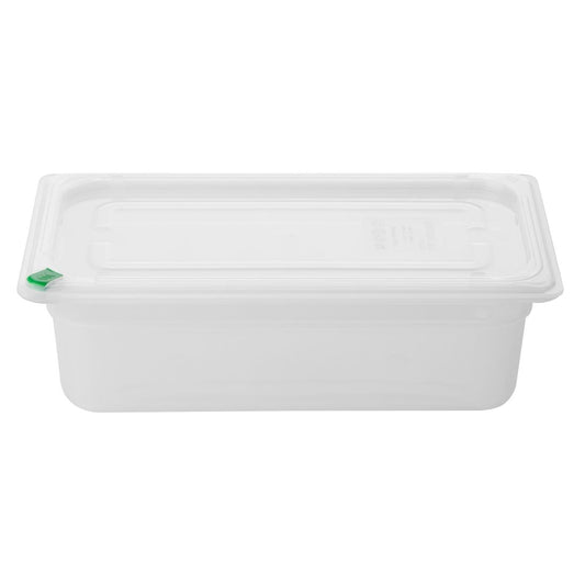 Bacs PP Hygiplas Click GN 1/3 avec couvercles et 7 clips de couleur 100mm 3,6L (lot de 4) - Hygiplas - FZ092