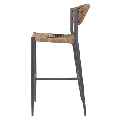 Tabourets de bar d'extérieur en rotin PE tressé Bolero Eden naturels (lot de 2) - Bolero - HZ594