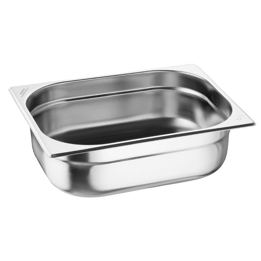 Bacs GN 1/2 en inox Nisbets Essentials 100 mm (lot de 3) - Nisbets Essentials - JB372