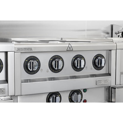Fourneau électrique 4 feux sur four à convection Buffalo Série 600 - Buffalo - SA808