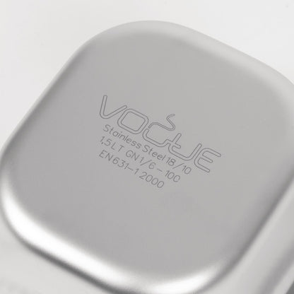 Bac inox 18/10 GN 1/6 professionnel Vogue 100mm - Vogue - DW450
