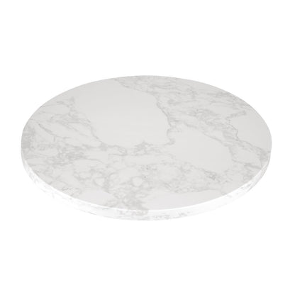 Plateau de table rond effet marbre Bolero blanc 600mm - Bolero - DC300