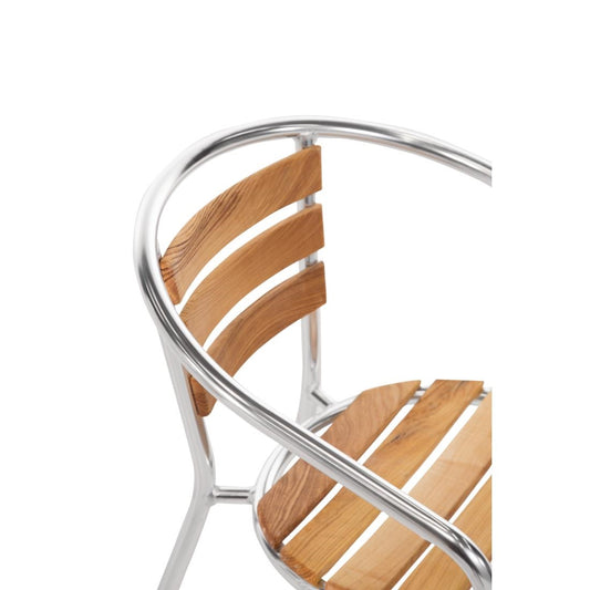 Fauteuils en frêne et aluminium Bolero 730mm (lot de 4) - Bolero - U421