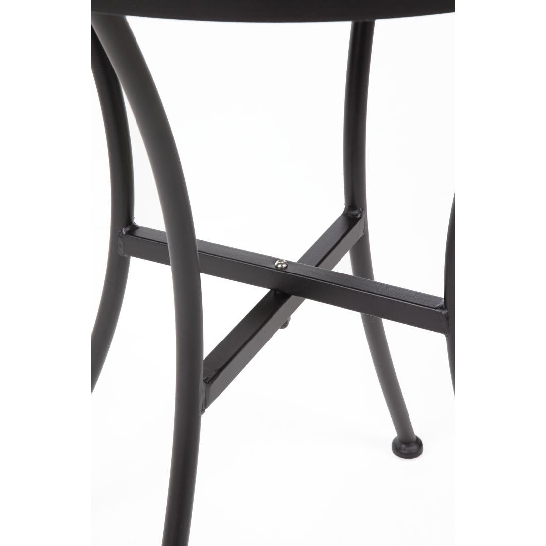 Table bistro ronde en acier ajouré Bolero noire 600mm - Bolero - GG705