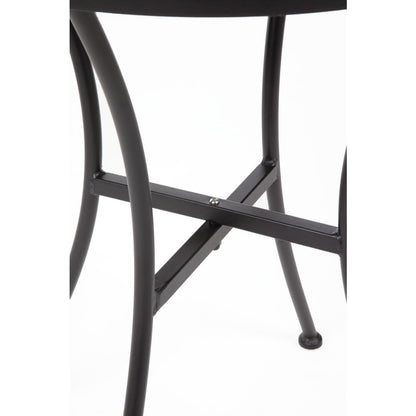 Table bistro ronde en acier ajouré Bolero noire 600mm - Bolero - GG705