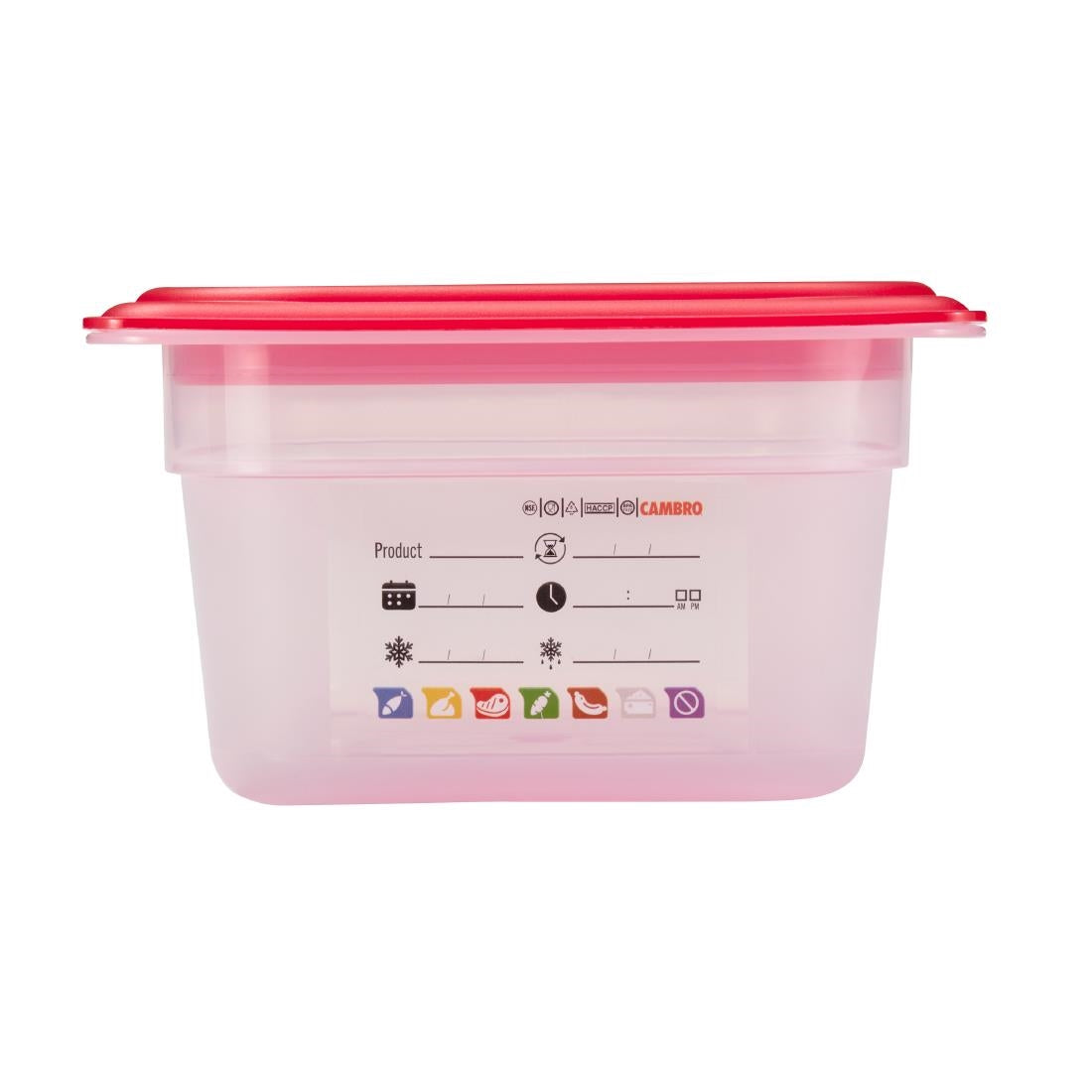 Bac en polypropylène Cambro Safetrak IML GN 1/3 100mm - Cambro - JN509