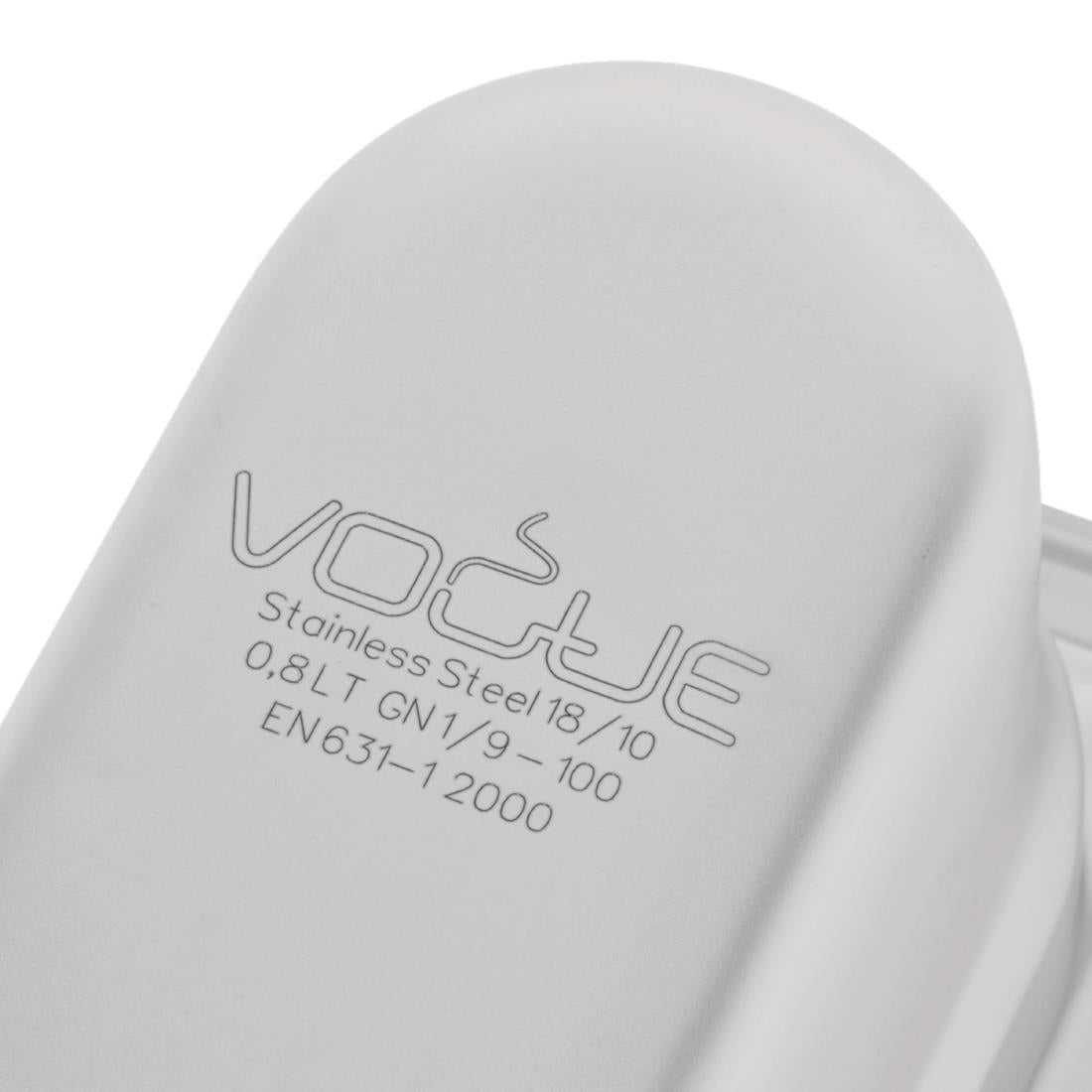 Bac inox 18/10 professionnel Vogue GN 1/9 100mm - Vogue - DW454