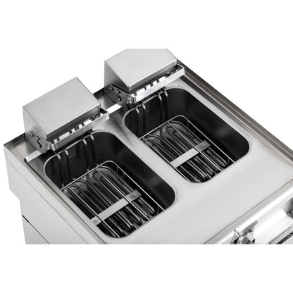 Friteuse électrique double Buffalo Série 600 2 x 8L - Buffalo - CU477