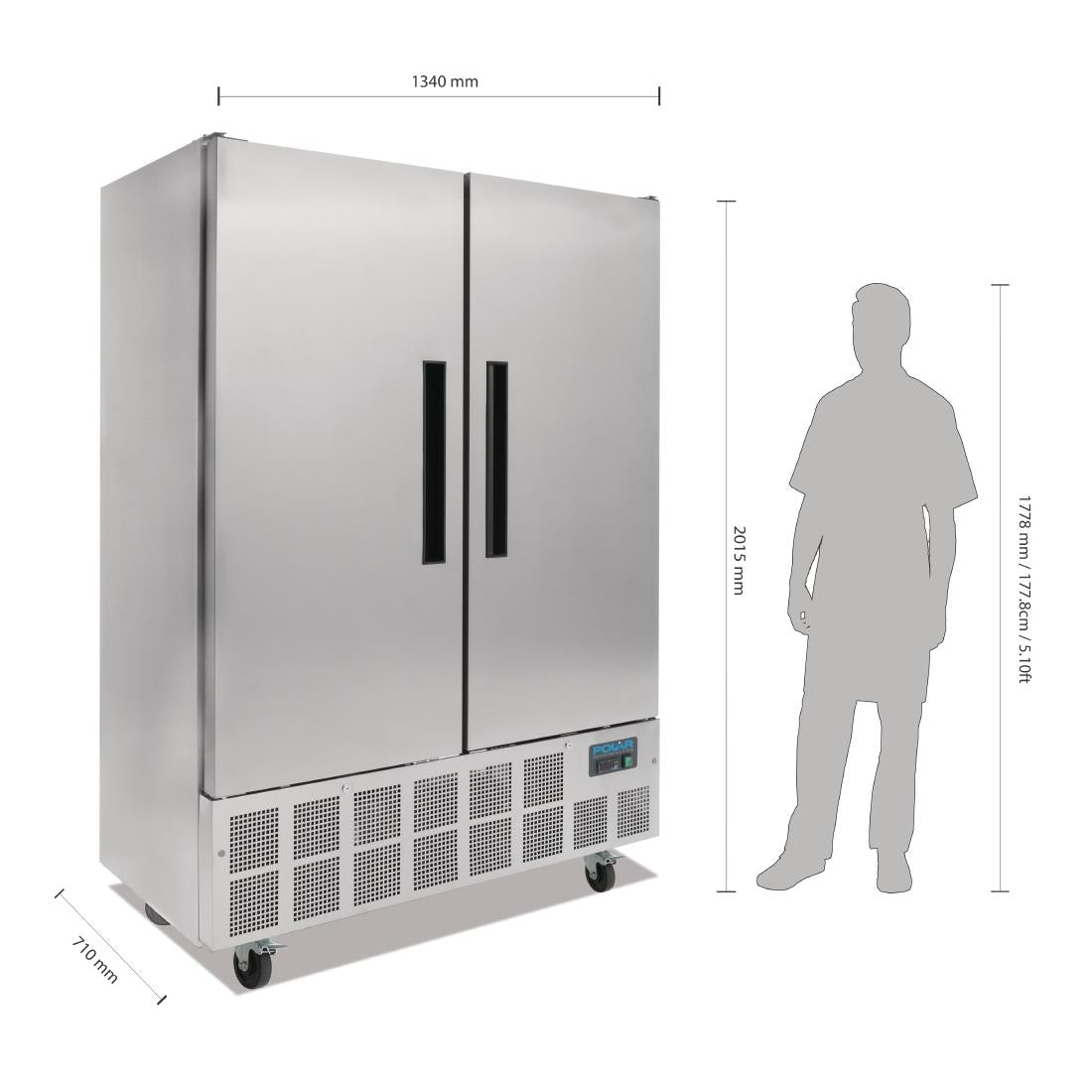 Armoire réfrigérée positive 2 portes 960L Polar Série G - Polar - GD879