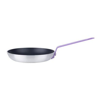 Poêle en aluminium antiadhésive Hygiplas Teflon Platinum Plus avec poignée violette 24cm - Hygiplas - HT968