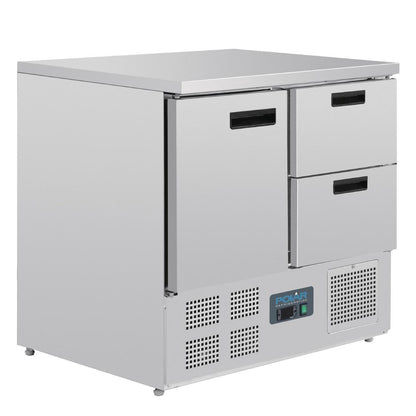Table réfrigérée positive 1 porte 2 tiroirs Polar Série G 240L - Polar - U637