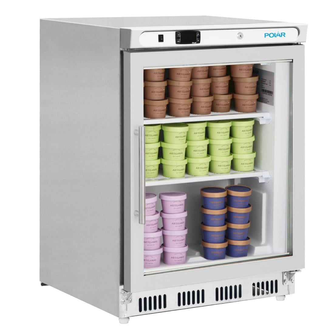 Vitrine réfrigérée négative de comptoir Polar Série C inox 129L - Polar - PC008