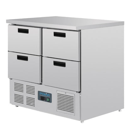 Table réfrigérée compacte 4 tiroirs 240L Polar Série G - Polar - U638