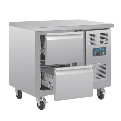 Table réfrigérée GN 1/1 ventilée 2 tiroirs Polar Série U - Polar - DA546