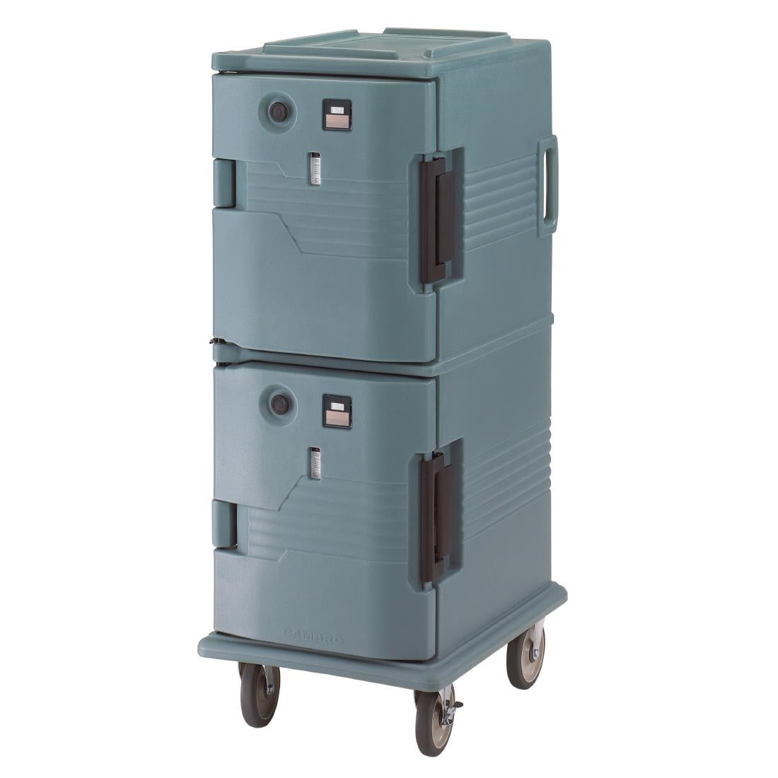 Chariot isotherme avec portes chauffantes Cambro Ultra Camcart UPCH8002401 bleu ardoise - Cambro - CJ637