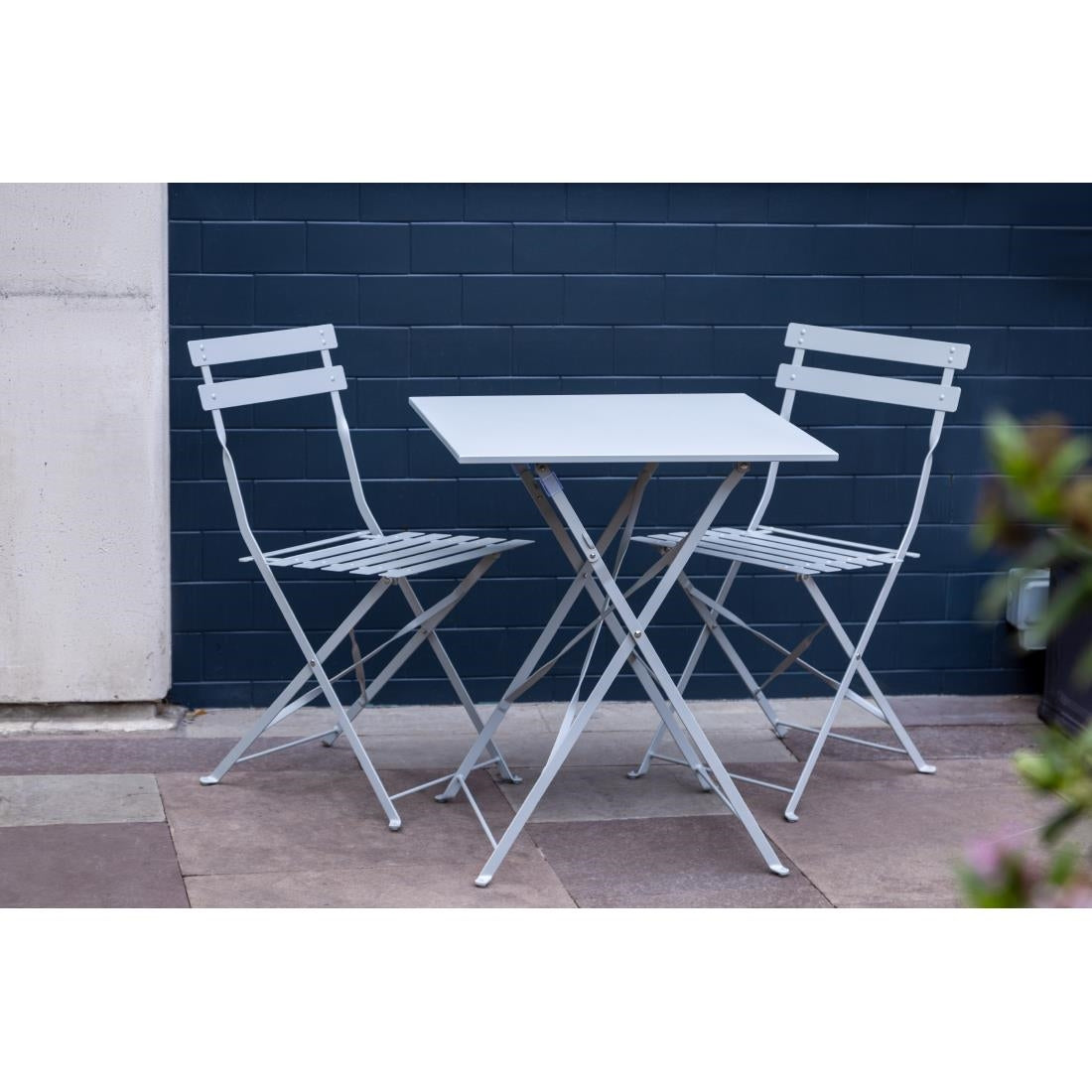 Table de terrasse carrée en acier Bolero grise 600mm - Bolero - GK988