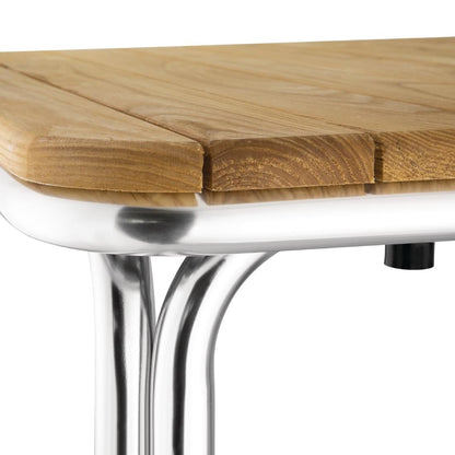 Table carrée en frêne et aluminium Bolero 700mm - Bolero - GL982