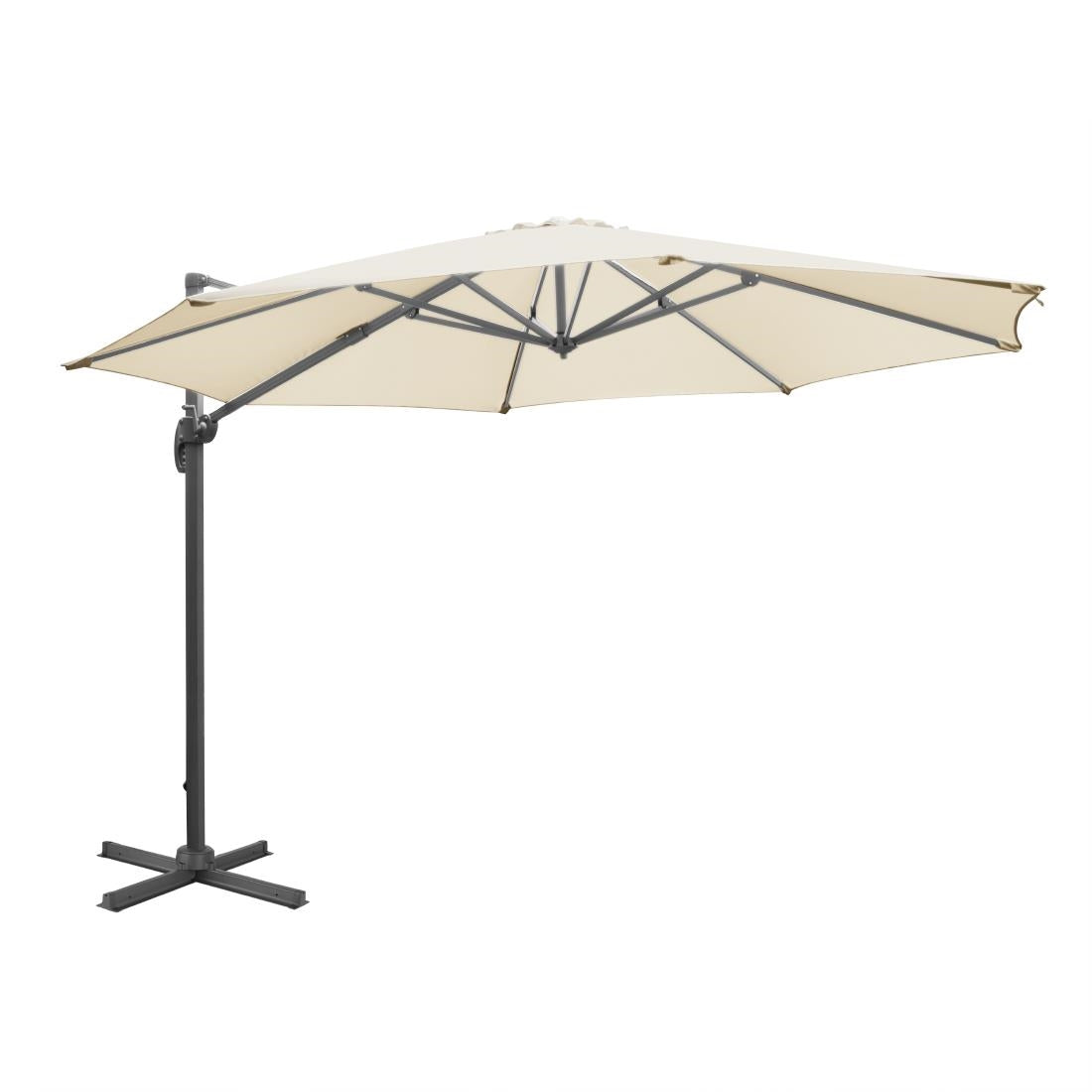 Parasol déporté professionnel Bolero Venice crème 3,5 m - Bolero - FU507
