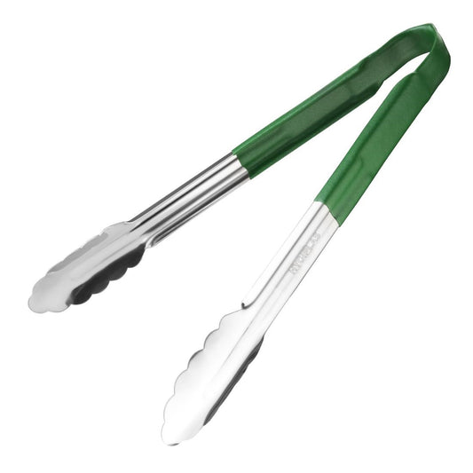 Pince de service à code couleur Hygiplas 300mm verte - Hygiplas - CB155