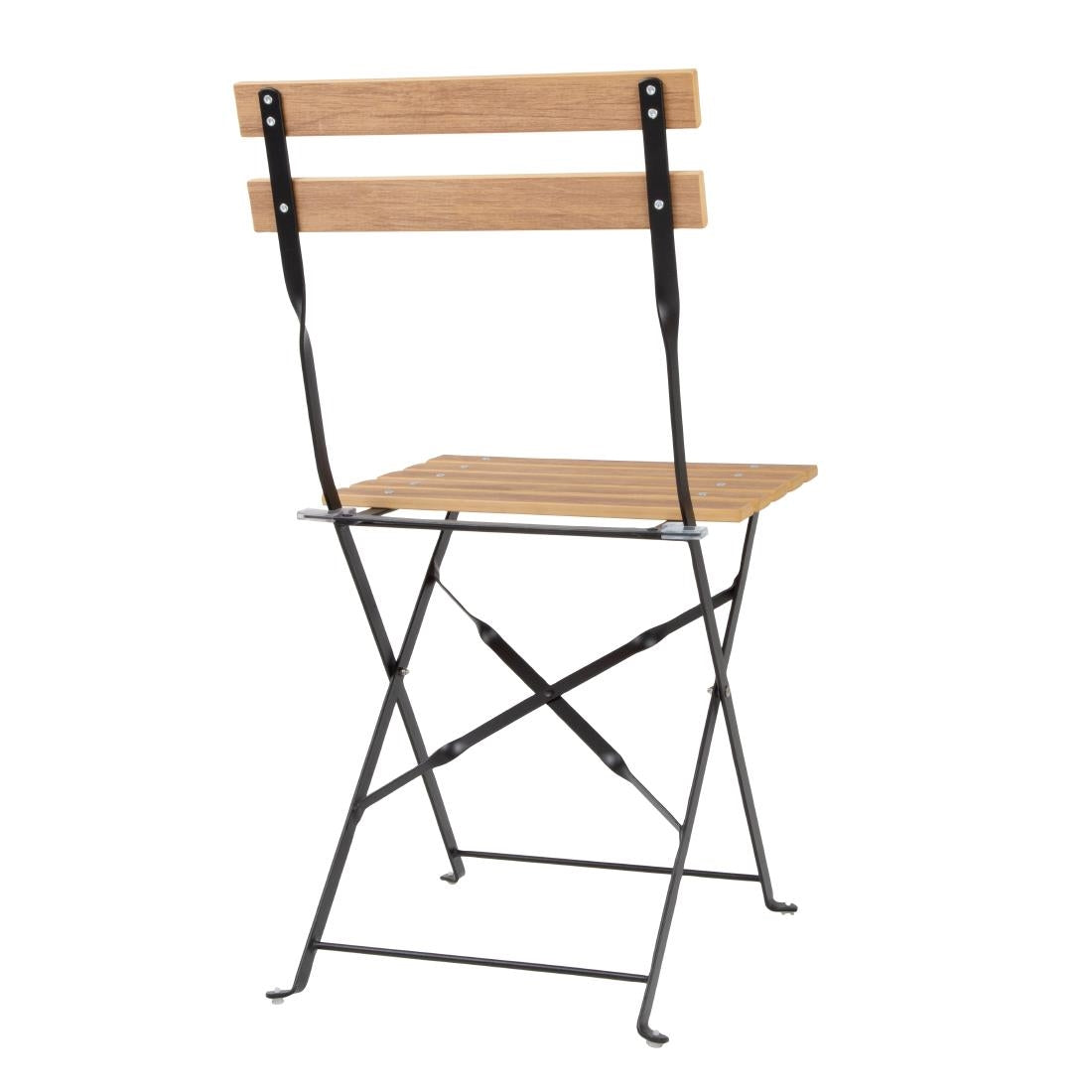 Chaises de terrasse pliantes Bolero Perth effet bois (lot de 2) - Bolero - FU539
