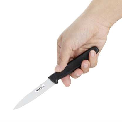 Couteau d'office lame droite Hygiplas noir 85mm - Hygiplas - C268