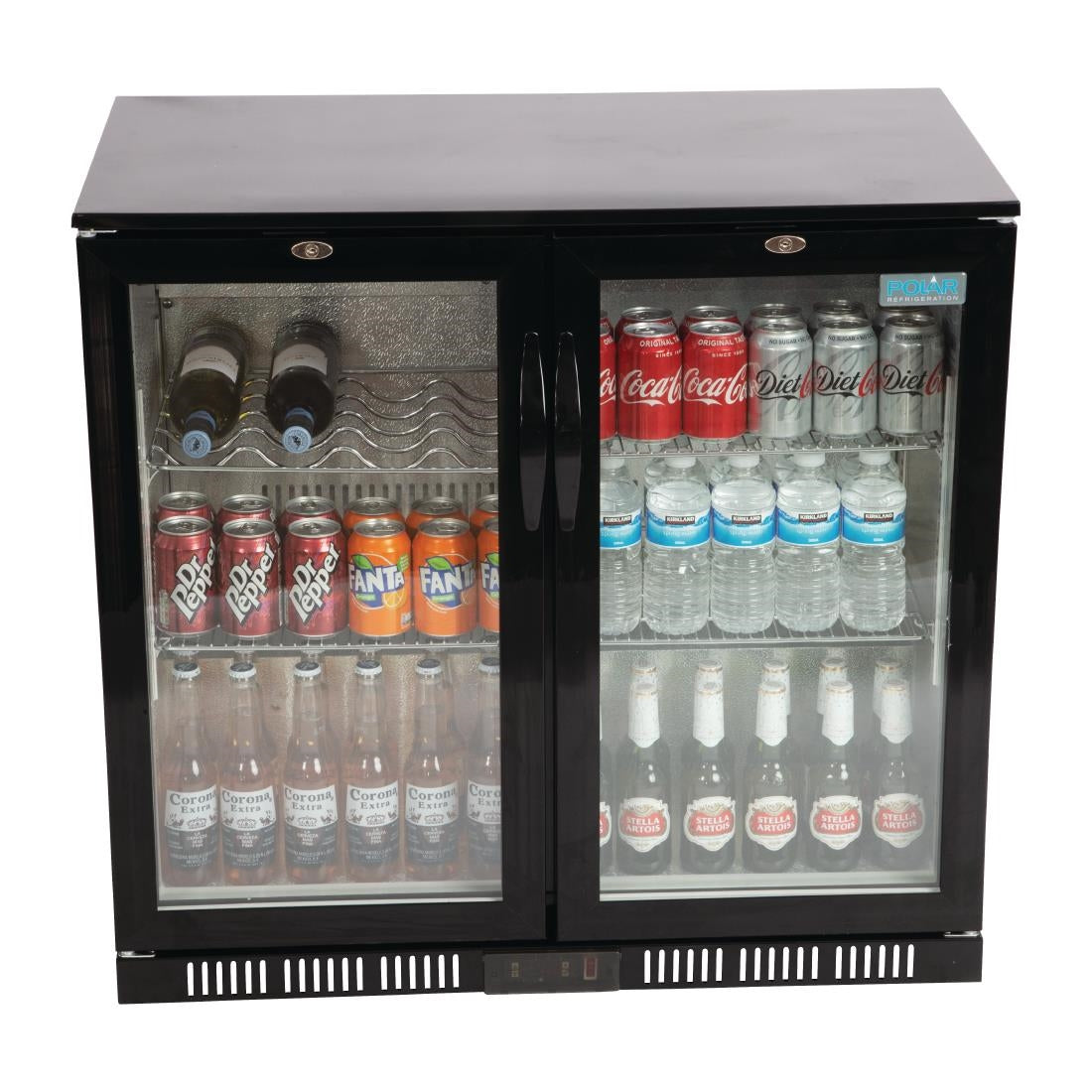 Arrière-bar deux portes pivotantes Polar Série G noir 198L - Polar - GL012