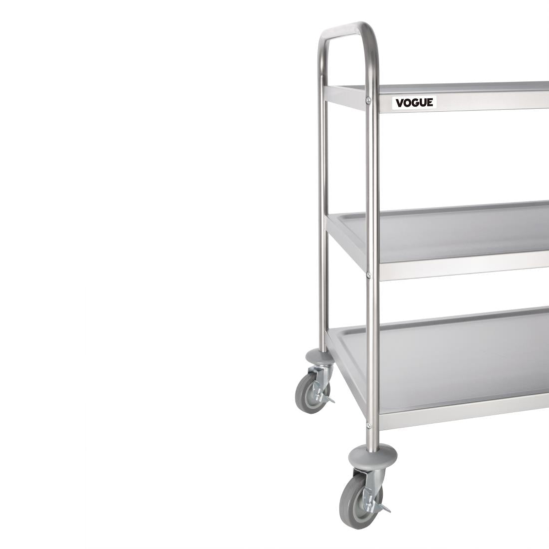 Grand chariot de débarrassage en inox Vogue 3 niveaux - Vogue - F995