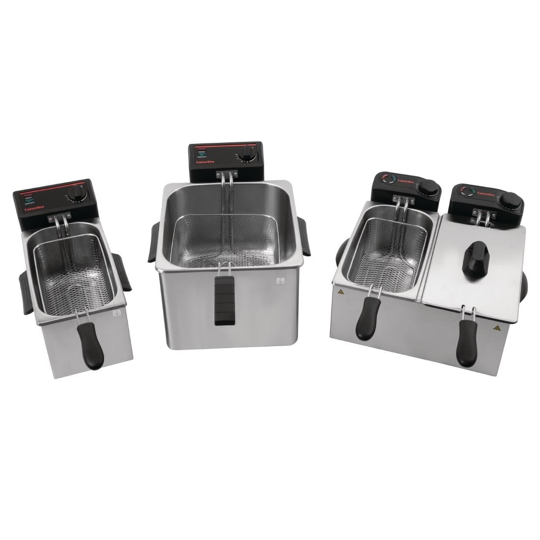 Friteuse de comptoir double Caterlite peu intensive 2x 3,5L - Caterlite - GG199
