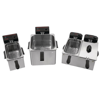 Friteuse de comptoir double Caterlite peu intensive 2x 3,5L - Caterlite - GG199