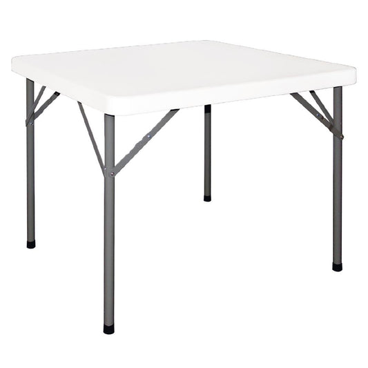 Table carrée pliante en PE Bolero blanche 86cm - Bolero - Y807