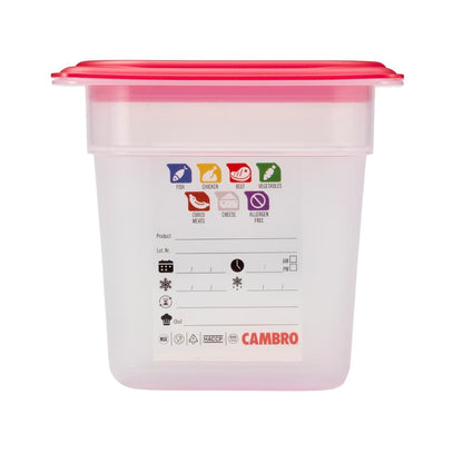 Bac en polypropylène Cambro Safetrak IML GN 1/6 150mm - Cambro - JN517