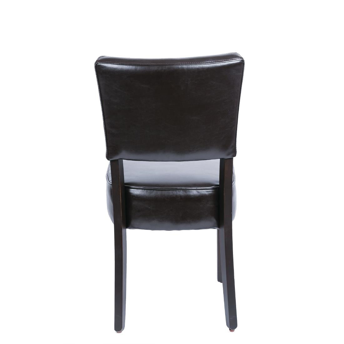 Chaises confortables en simili cuir Bolero marron foncé (lot de 2) - Bolero - GF957