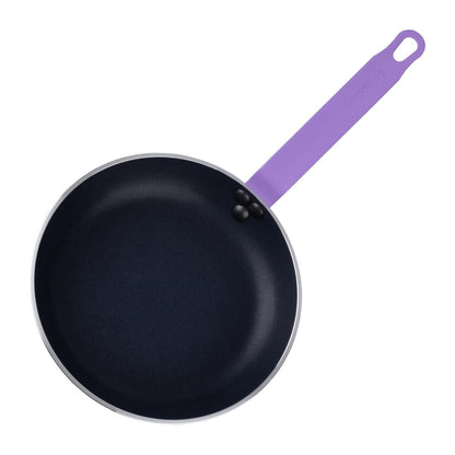 Poêle en aluminium antiadhésive Hygiplas Teflon Platinum Plus avec poignée violette 24cm - Hygiplas - HT968