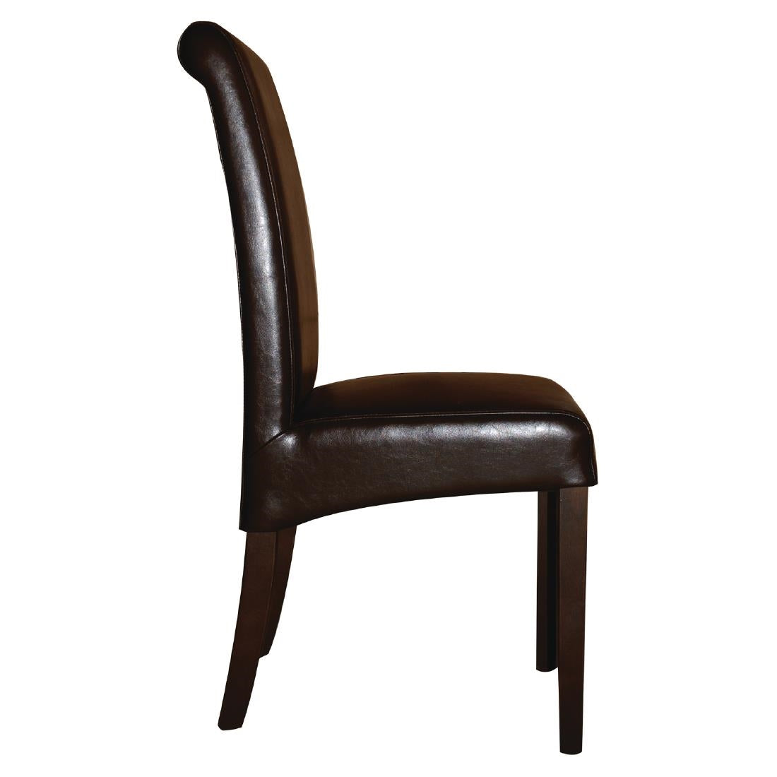 Chaises en simili cuir à dossier incurvé Bolero noires (lot de 2) - Bolero - GF956