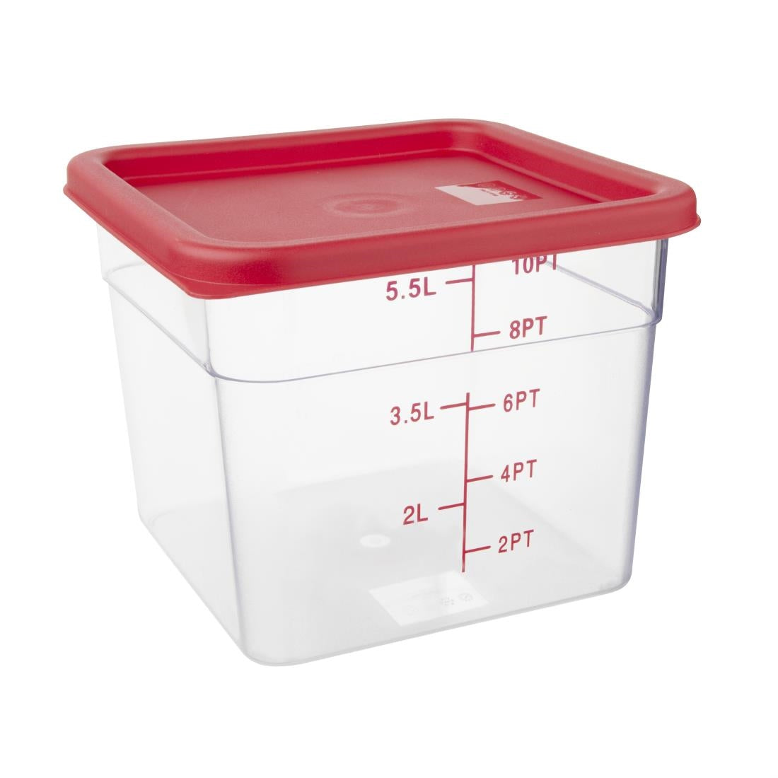 Couvercle carré rouge moyen Hygiplas - Hygiplas - CF041