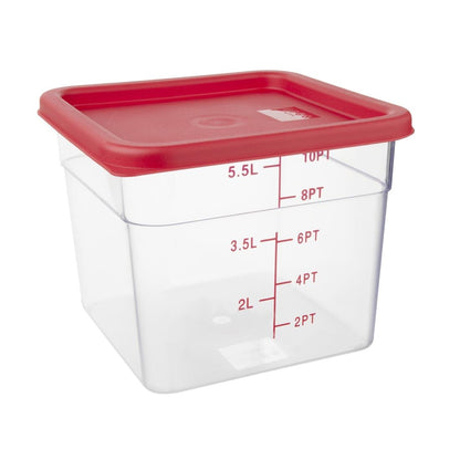 Couvercle carré rouge moyen Hygiplas - Hygiplas - CF041