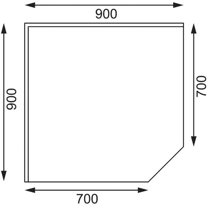 Table d'angle inox Vogue 700mm - Vogue - GL278