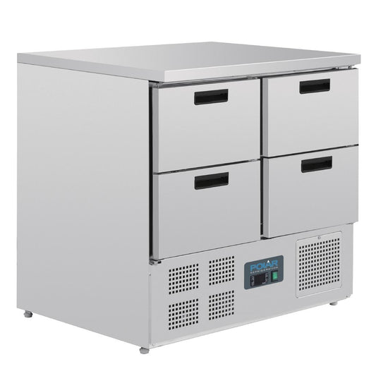 Table réfrigérée compacte 4 tiroirs 240L Polar Série G - Polar - U638