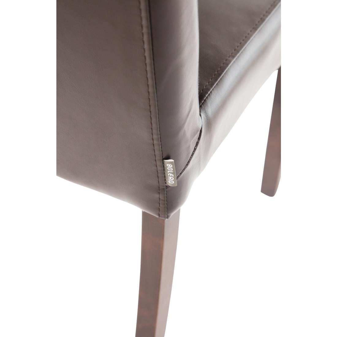 Chaises en simili cuir Bolero marron foncé (lot de 2) - Bolero - GF955