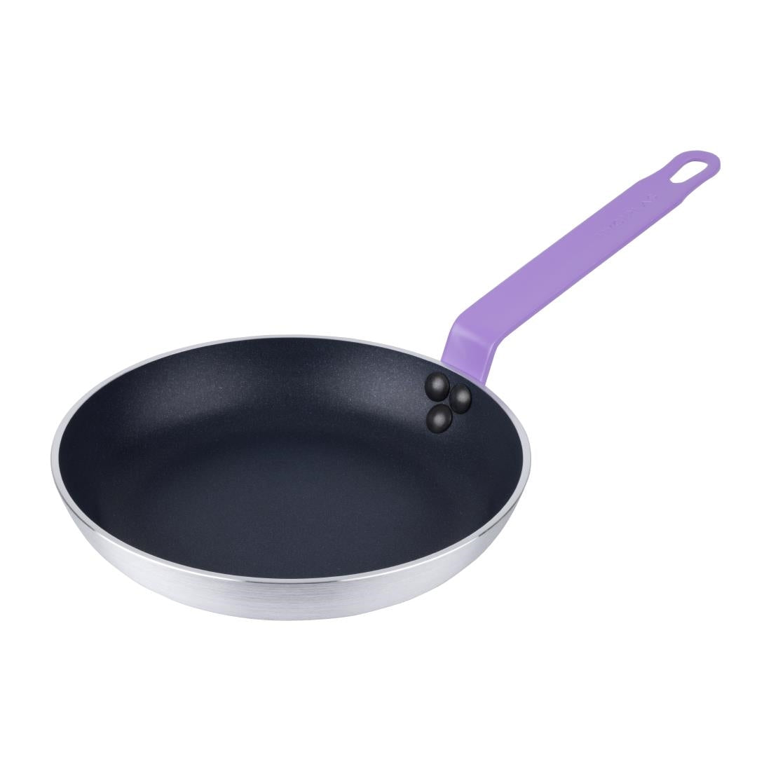Poêle en aluminium antiadhésive Hygiplas Teflon Platinum Plus avec poignée violette 24cm - Hygiplas - HT968
