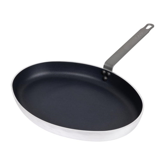 Poêle ovale en aluminium antiadhésif Vogue Teflon Platinum Plus 400mm - Vogue - HT992