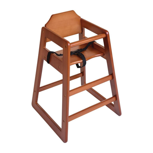 Chaise haute en bois Bolero finition bois foncé - Bolero - DL901