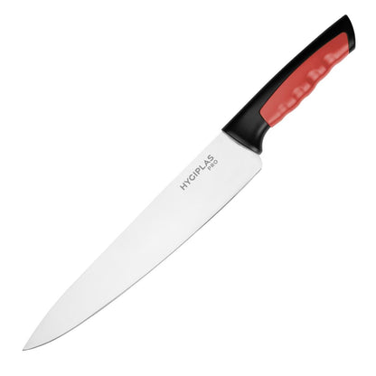 Couteau de cuisine Hygiplas Pro rouge 25cm - Hygiplas - JD210